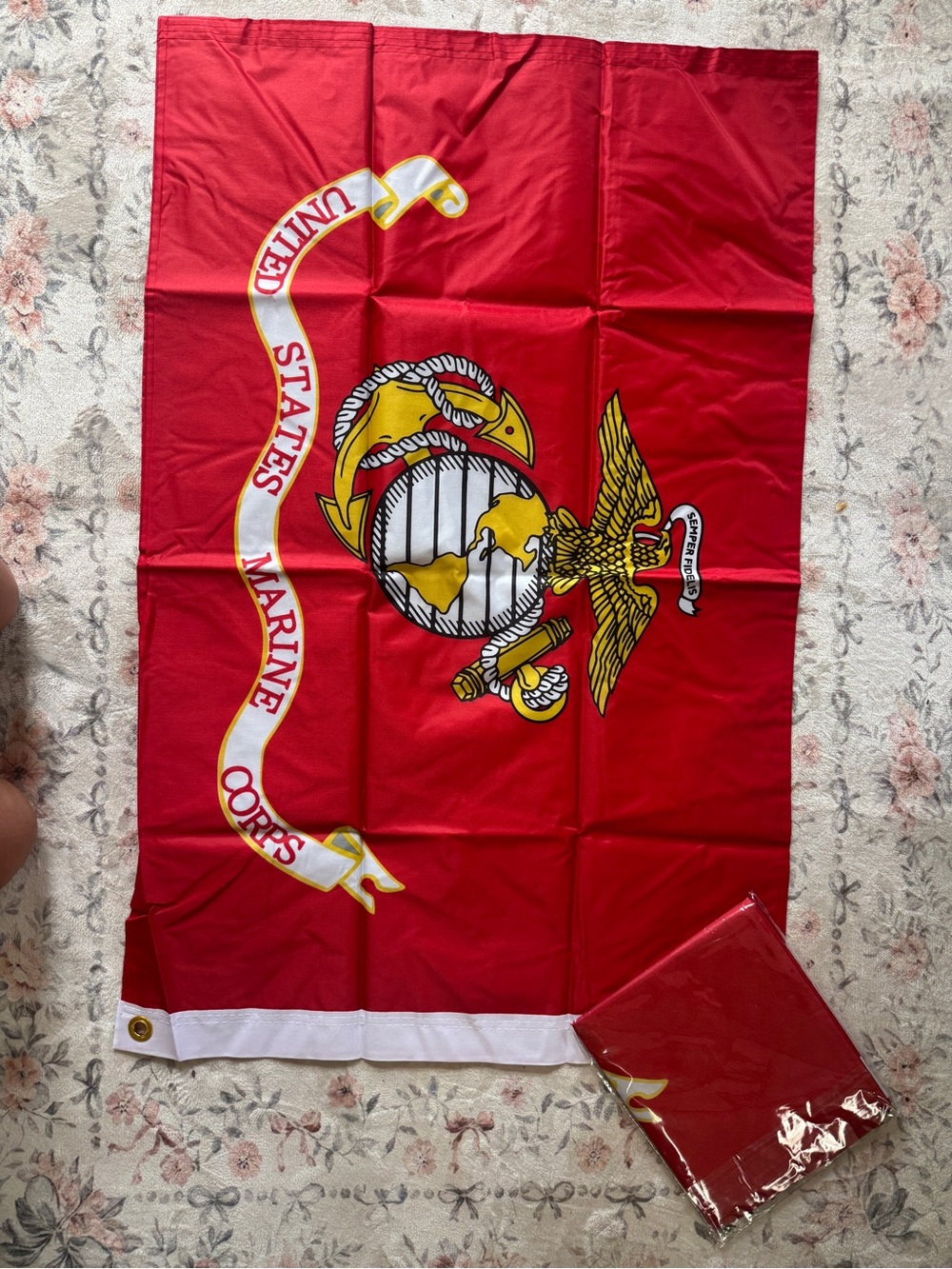 United States Marine Corps Flag - Bold Red Emblem Design, 2x3